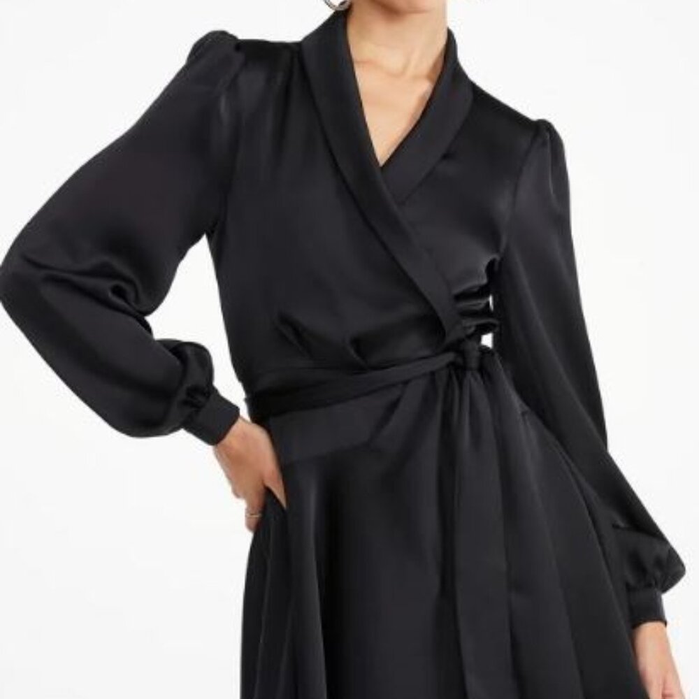 Just Fab Satin Wrap Mini Dress NWT Misses Size XL(8-10)